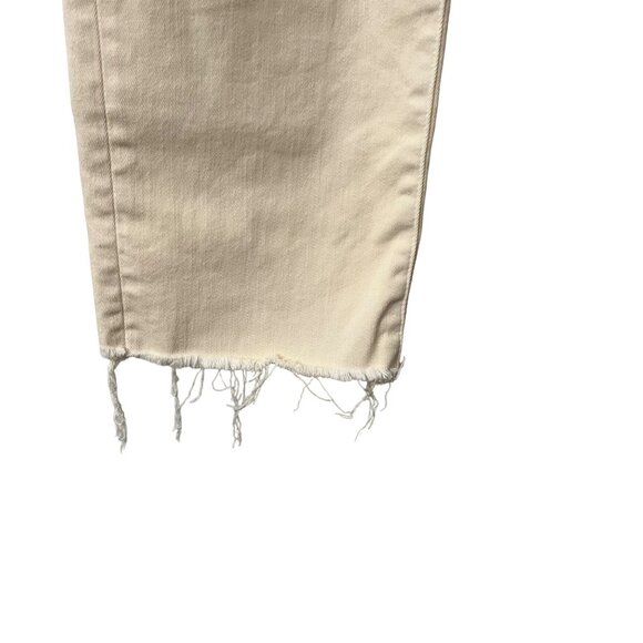 Edwin Vanilla Cream Bree Straight Leg Raw Hem Jeans Size 29 Womens - Picture 2 of 5